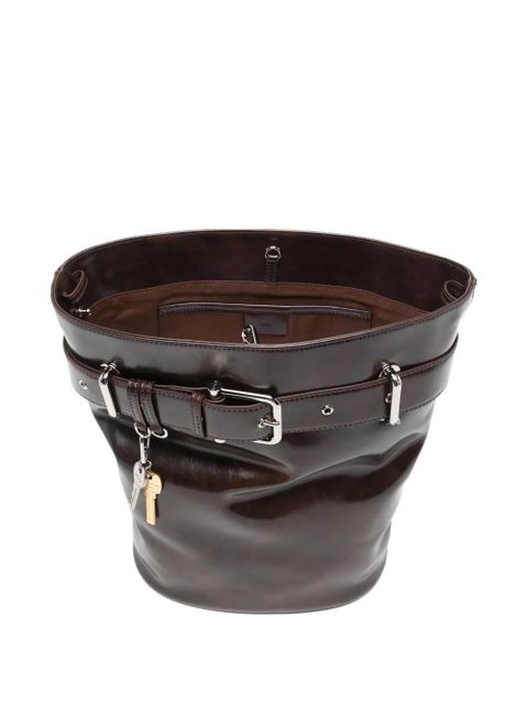 Osoi belted bucket bag - Brown