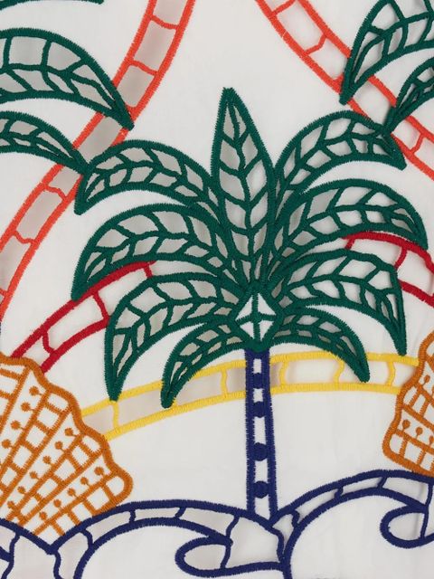 FARM Rio Richelieu cotton mini skirt - White