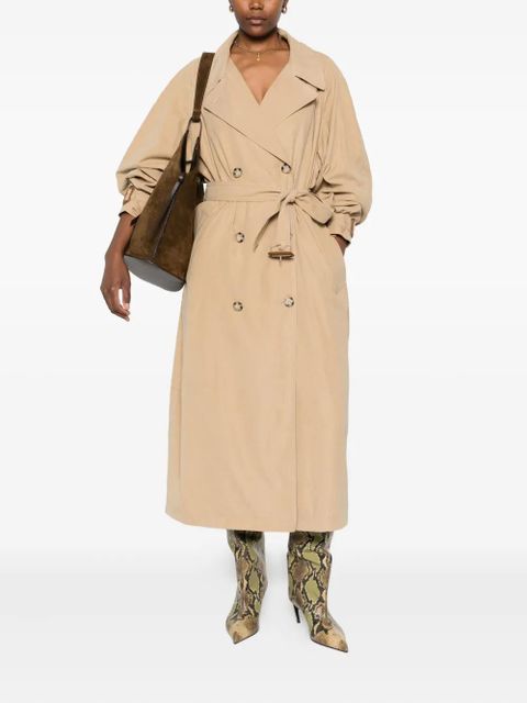 ISABEL MARANT Elea belted double-breasted trench coat - Neutrals - zdjęcie produktu nr 2