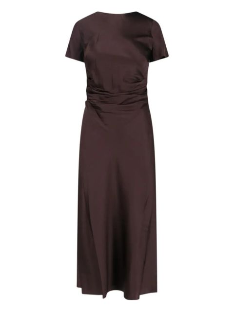 STAUD Phare ruched midi dress - Brown - zdjęcie produktu nr 1