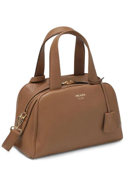 Prada medium leather tote bag - Brown - zdjęcie produktu nr 1