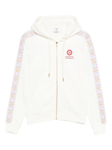 Casablanca logo-embroidered hooded jacket - White - zdjęcie produktu nr 1