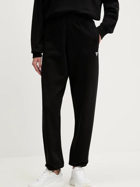 Guess spodnie dresowe bawełniane PRIMULA damskie kolor czarny gładkie V5YB17 KCRP0 - zdjęcie produktu nr 1