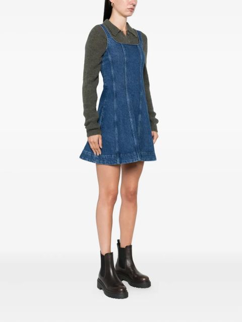 Maje square-neck denim mini dress - Blue - zdjęcie produktu nr 2