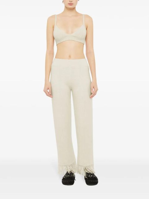 Alanui Finest fringe-detail trousers - White