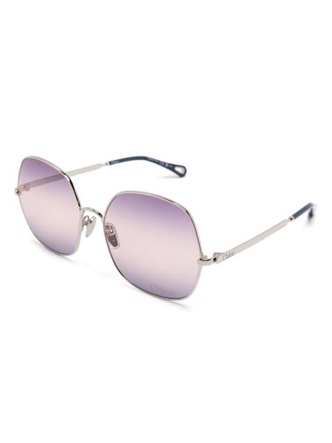Chloé Eyewear oversize-frame sunglasses - Silver - zdjęcie produktu nr 2