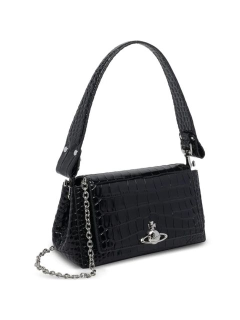 Vivienne Westwood medium Hazel logo-plaque shoulder bag - Black