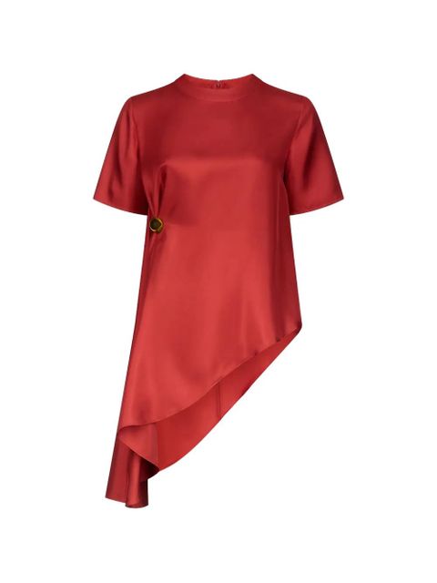 LouLou de Saison Madea draped asymmetric top - Red - zdjęcie produktu nr 1