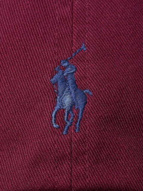 Polo Ralph Lauren czapka z daszkiem bawełniana kolor czerwony gładka 211912843