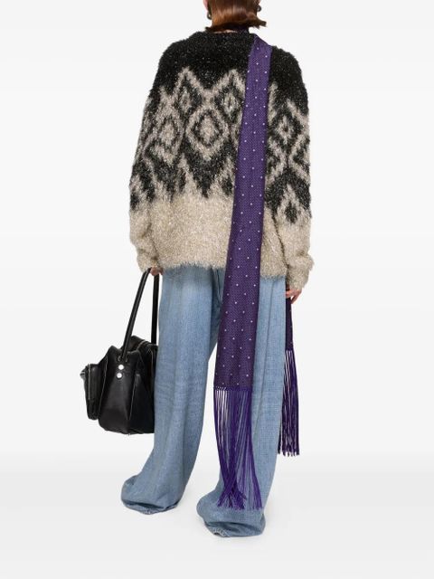 Acne Studios geometric-pattern sweater - Black - zdjęcie produktu nr 2