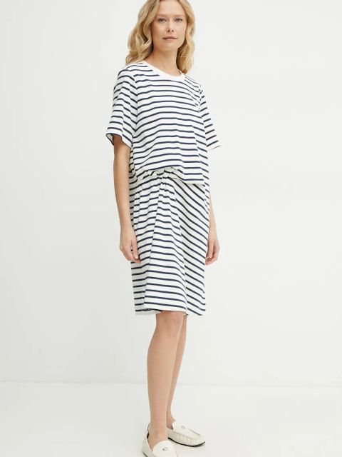 Weekend Max Mara sukienka bawełniana kolor biały mini prosta 2515621012600