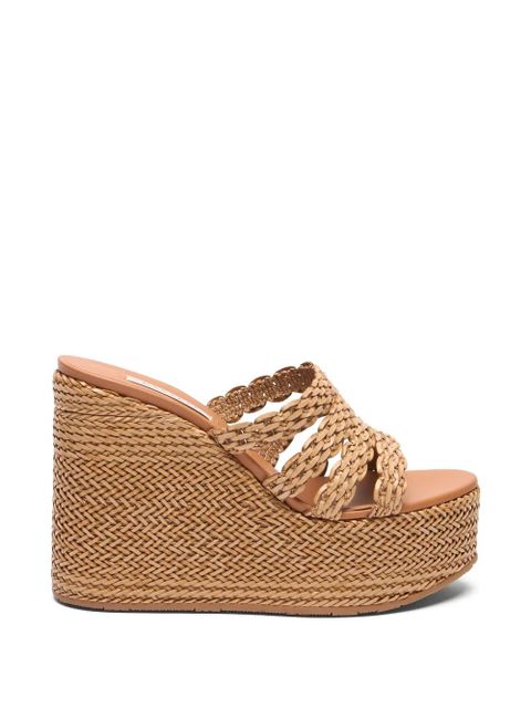 Casadei Cuña Avenue woven wedge mules - Neutrals - zdjęcie produktu nr 1