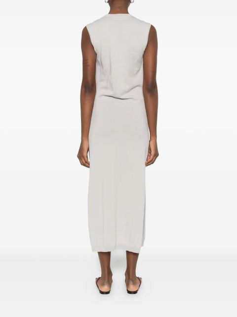 LEMAIRE sleeveless knotted midi dress - Grey