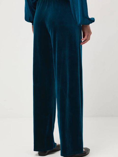 Medicine spodnie damskie kolor zielony szerokie medium waist