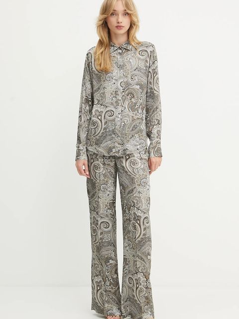 Marciano by Guess koszula MELISSA damska kolor brązowy regular z kołnierzykiem klasycznym 5GGH32 7298A