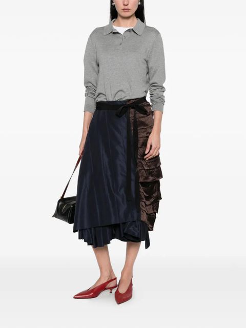 Prada faille patchwork midi skirt - Blue - zdjęcie produktu nr 2