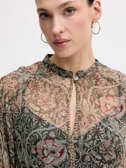 Hoss Intropia sukienka kolor zielony maxi rozkloszowana 8222123