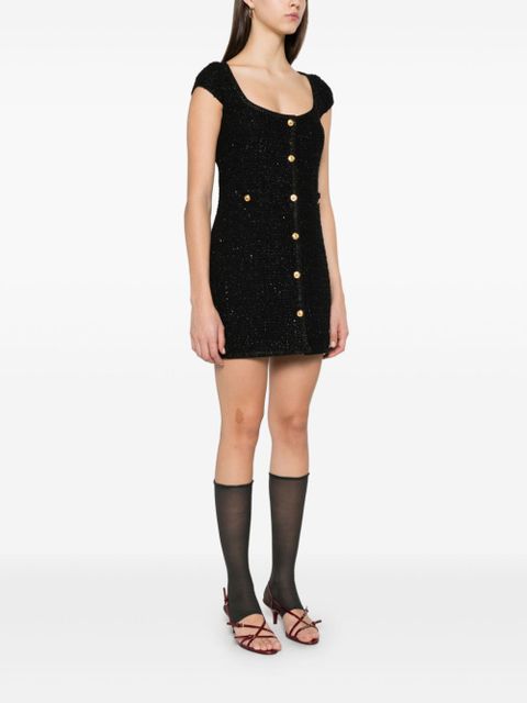 Miu Miu lamé bouclé mini dress - Black