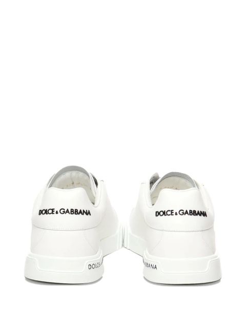 Dolce & Gabbana Portofino leather low-top sneakers - White
