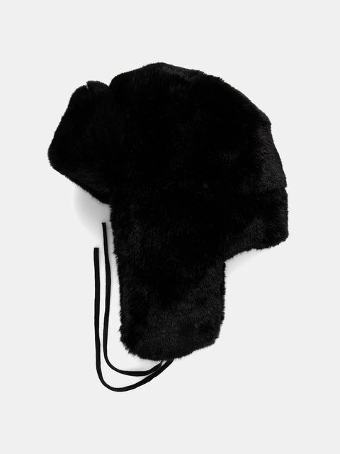 Kangol czapka FAUX FUR TRAPPER kolor czarny K4301ST.BK001