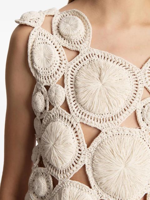 KHAITE Avalon crochet top - Neutrals