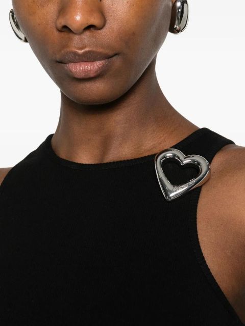 Blumarine heart-pin tank top - Black