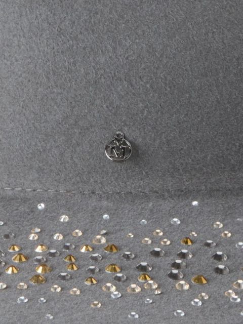Maison Michel crystal-embellished hat - Grey - zdjęcie produktu nr 2
