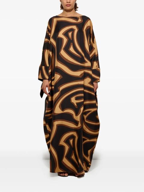 PUCCI wave-print kaftan dress - Black - zdjęcie produktu nr 2