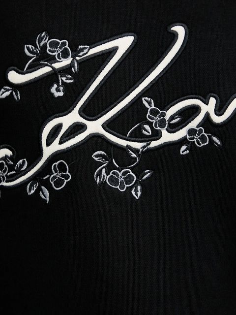 Karl Lagerfeld bluza damska kolor czarny z aplikacją A3W20010