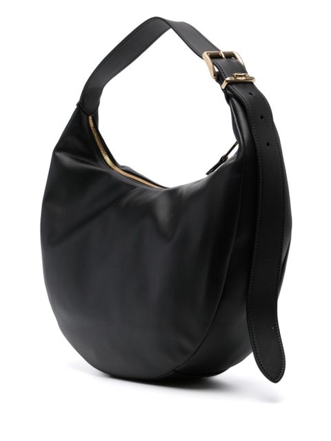 Miu Miu logo-appliqué leather tote bag - Black