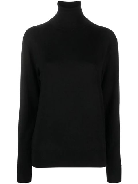 The Row roll-neck wool-blend jumper - Black - zdjęcie produktu nr 1