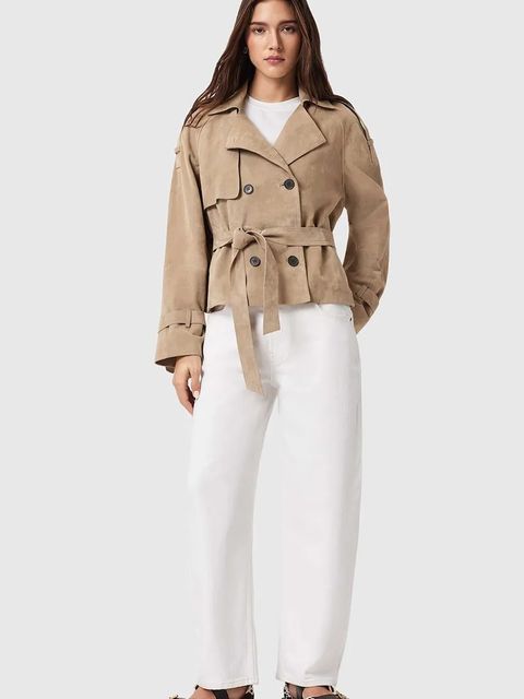 AllSaints kurtka zamszowa REED