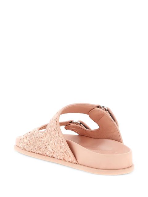 Jimmy Choo tweed pearl Fayence sandals - Pink