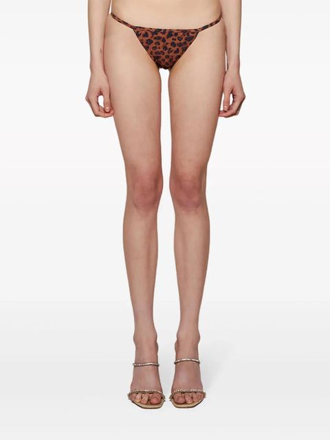 Christopher Esber leopard-print bikini bottoms - Brown
