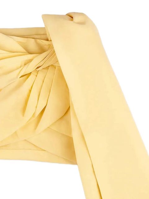 AREA Taffeta knot mini skirt - Yellow - zdjęcie produktu nr 2