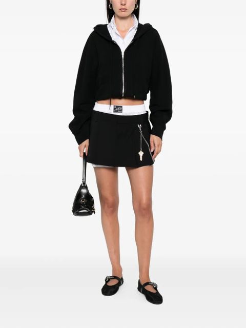 Alexander Wang pleated key-detail shorts - Black