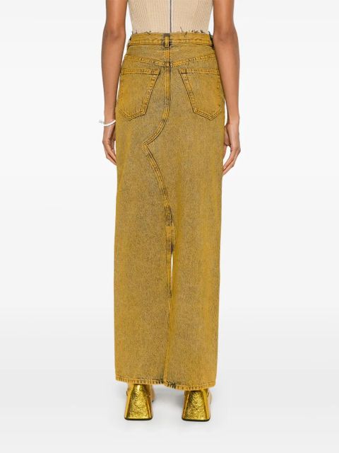 MM6 Maison Margiela denim maxi skirt - Yellow