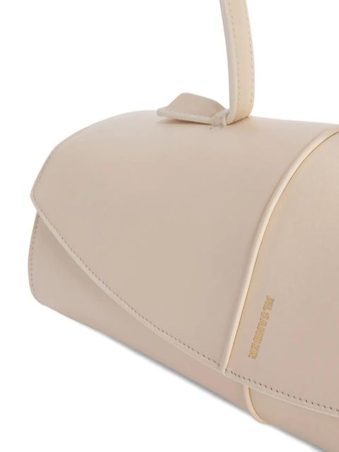 Jil Sander Linea piping leather shoulder bag - Neutrals