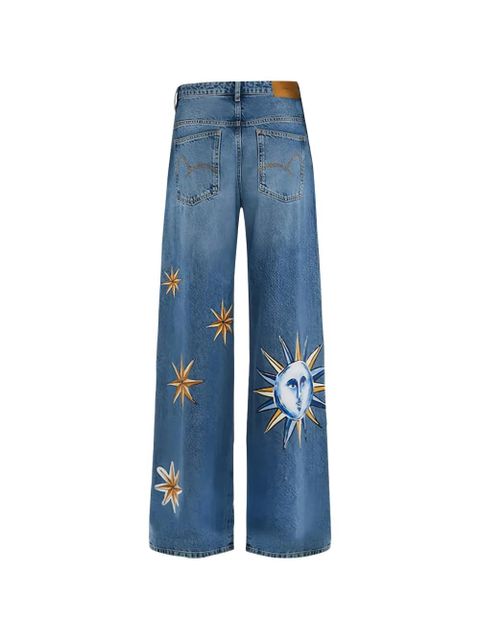 FARM Rio star moon print trousers - Blue - zdjęcie produktu nr 2