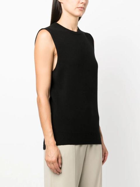 Jil Sander sleeveless cashmere top - Black - zdjęcie produktu nr 2
