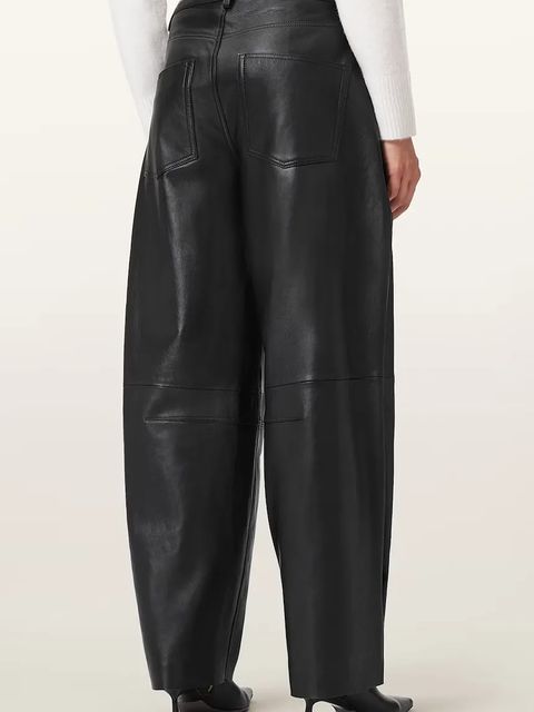 AllSaints spodnie skórzane JETT