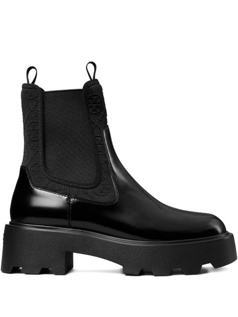 Tory Burch 65mm T-monogram chelsea boots - Black - zdjęcie produktu nr 1