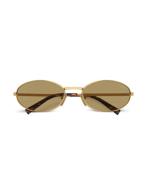 Prada Eyewear Prada PR A59S oval sunglasses - Gold