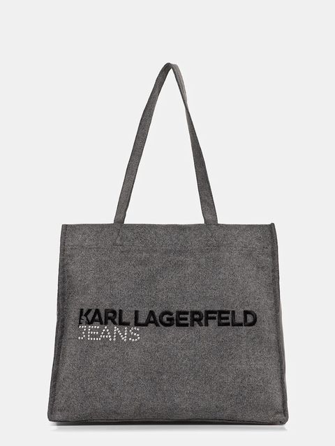 Karl Lagerfeld Jeans torba jeansowa kolor szary A4W50040 - zdjęcie produktu nr 1