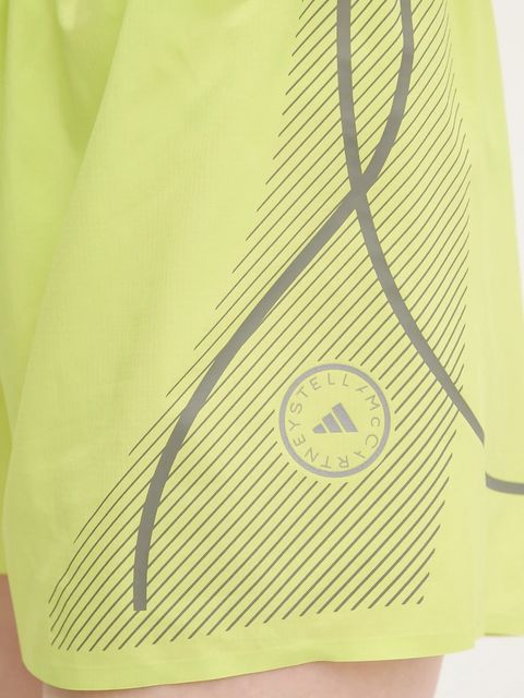 adidas by Stella McCartney szorty damskie kolor zielony z nadrukiem medium waist JI8054