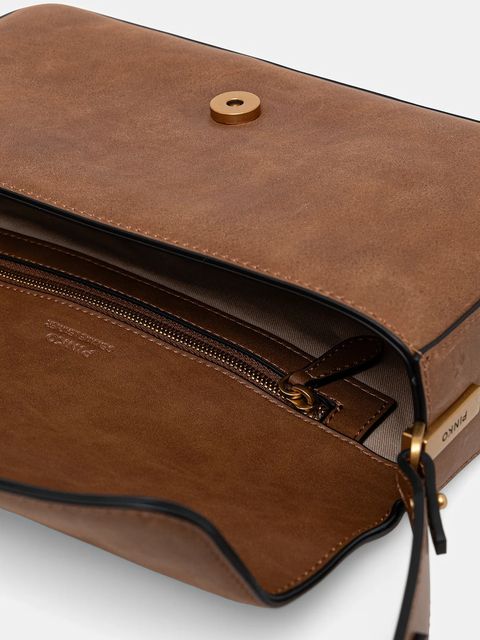 Pinko torebka skórzana kolor brązowy 104524 A2C2