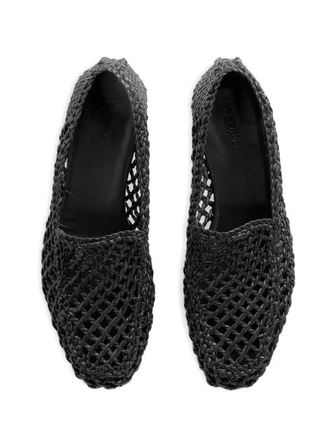 Le Monde Beryl woven leather loafers - Black