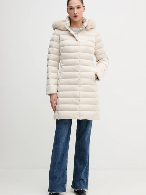 Geox kurtka puchowa BETTANIE kolor beżowy zimowa W5626H T3122 - zdjęcie produktu nr 1