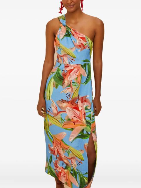 FARM Rio floral-print midi dress - Blue