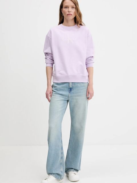 Calvin Klein Jeans bluza damska kolor fioletowy LV047B234G - zdjęcie produktu nr 2